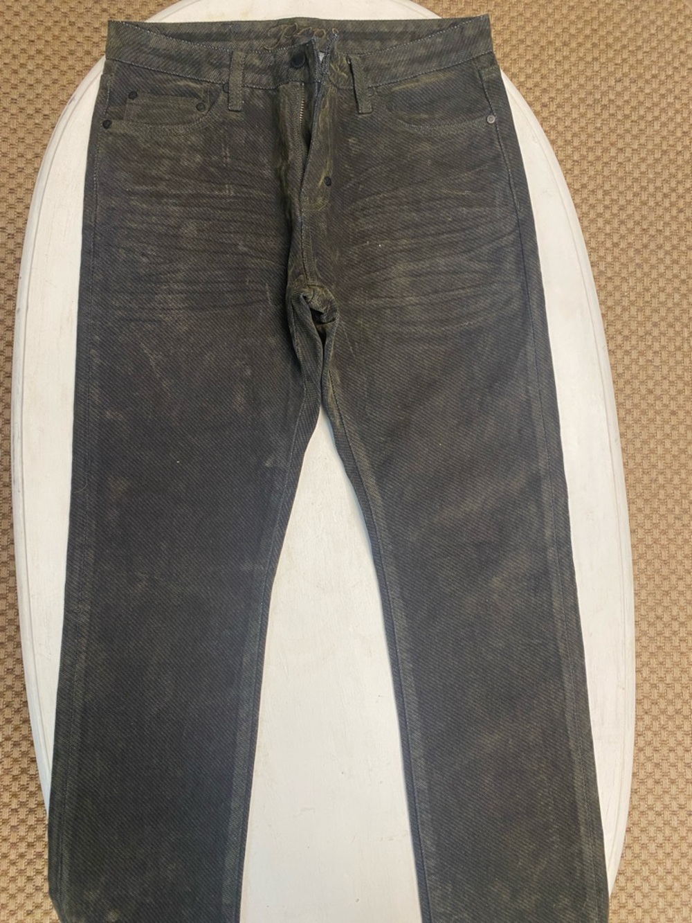 PRPS Men's Slim Straight Jeans in Faded Olive